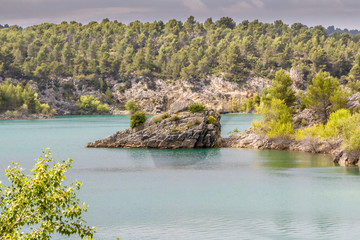 the lake of Bimont, on the massif of the Sainte Victoire near Aix en Provence
