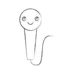 microphone audio kawaii character vector illustration design