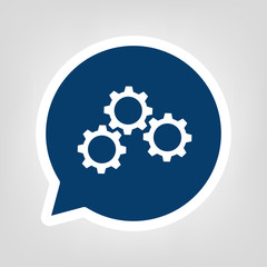 Sprechblase Zahnräder