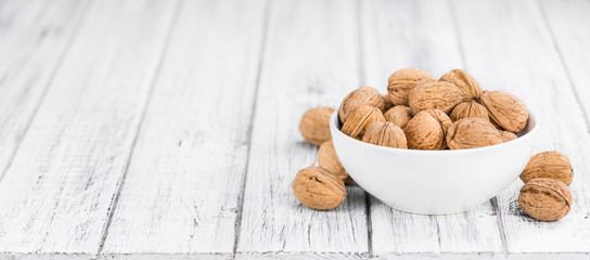 Walnuts (selective focus, close-up shot)