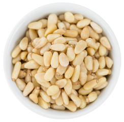 Pine Nuts isolated on white