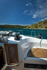 Fototapeta premium Yacht holidays in the Adriatic Sea in Croatia