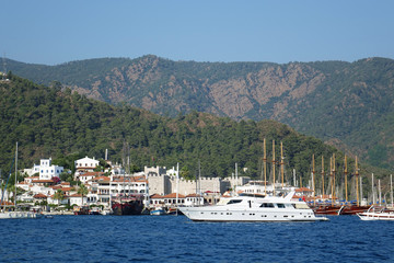 Fototapeta na wymiar yacht in Marmaris port, Turkey