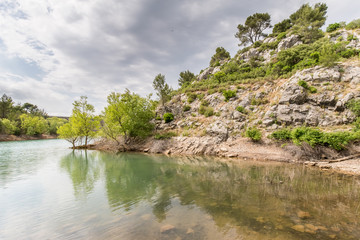 the lake of Bimont, on the massif of the Sainte Victoire near Aix en Provence