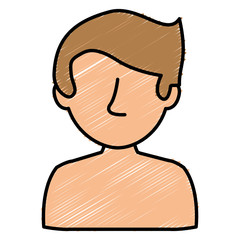 young man shirtless avatar character