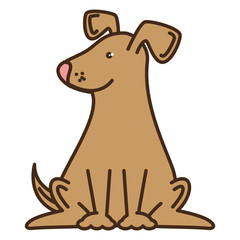 cute dog mascot icon