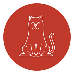 cute cat mascot icon