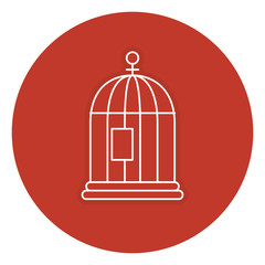 Obraz premium cage bird isolated icon