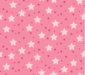 Vector, seamless, abstract background pink stars