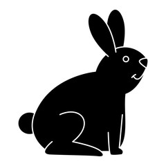 cute rabbit pet icon