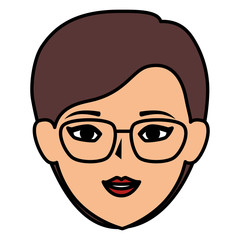 beautiful woman head avatar character