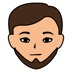 Fototapeta premium young man head avatar character