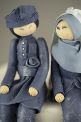 malay wedding sugar paste models