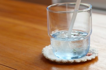 Glass of water drink