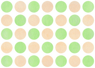 Watercolor circles on white background.