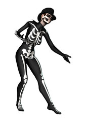 3D Rendering Halloween Party