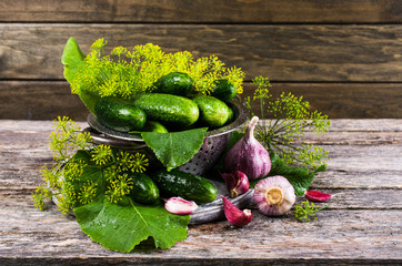 Raw cucumber with spices