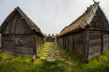 An old Viking house, a small wooden hut
