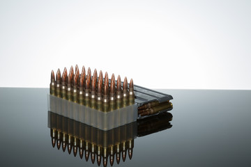 .223 rounds bullets magazine loaded ammunition brass