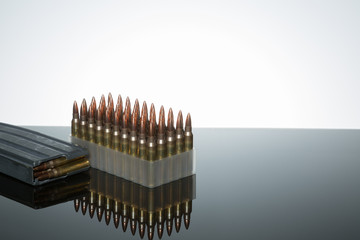 .223 rounds bullets magazine loaded ammunition brass
