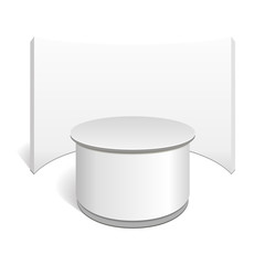 Empty retail stand. Illustration isolated on white background