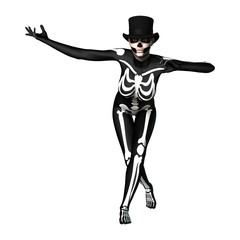 3D Rendering Halloween Party