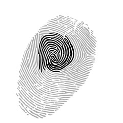 Alphabet Font fingerprint. Letter o. Vector illustration.