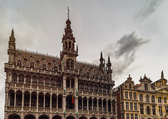 Fototapeta na wymiar Architecture of Brussels, historic buildings and streets