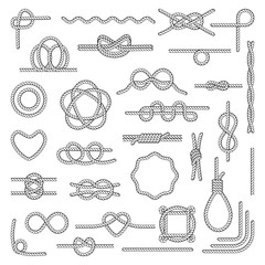 Nautical rope knots - obrazy, fototapety, plakaty