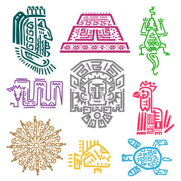 Maya and Aztec symbols