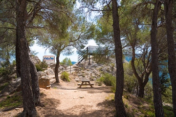 Fototapeta na wymiar The observation deck in the mountains, Catalunya, Spain.