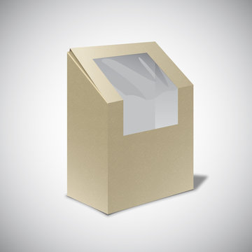 Vector illustration of a paper box for lettuce rolls