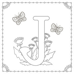 Alphabet coloring page