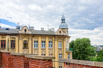 Fototapeta na wymiar antique building view in Krakow, Poland