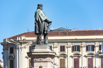 Giuseppe Garibaldi - monument at a square in Naples, Italy