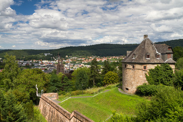 Fototapeta na wymiar Cityscape of Marburg as seen from the Marburg fortress