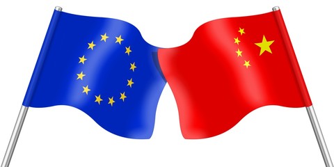 Flags. Europe and China