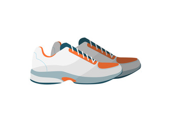 Running shoes isolated vector icon. Athletic equipment, healthy lifestyle, fitness activity vector illustration.