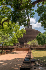 Buddhist Stupa, Rankoth Vihara, Temple  in  ancient City of Polonnaruwa, Sri Lanka, made of brick, built by King  Nissanka Malla , 1187-1196,famous Archaeological Site