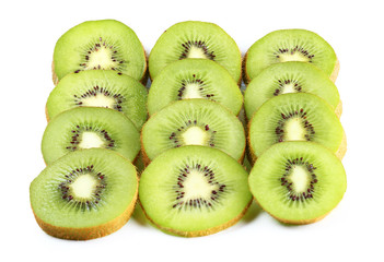 Fototapeta premium Ripe kiwi isolated on white background. Close-up.