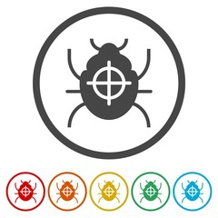 Bug icons set