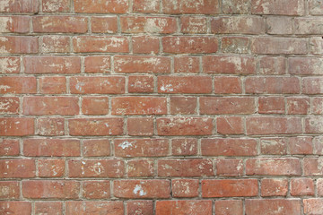 Background of old vintage brick wall, close up