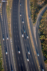 Traffic flowing on a motorway