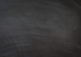 Chalk rubbed out on blackboard for background. texture for add text. Empty blank black chalkboard