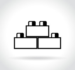 building blocks icon on white background
