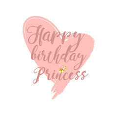 birthday card Design elements for little princess, glamour girl and woman. vector illustration.