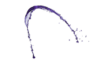 Obraz na płótnie Canvas beautiful liquid splash purple color isolated on white backgroun