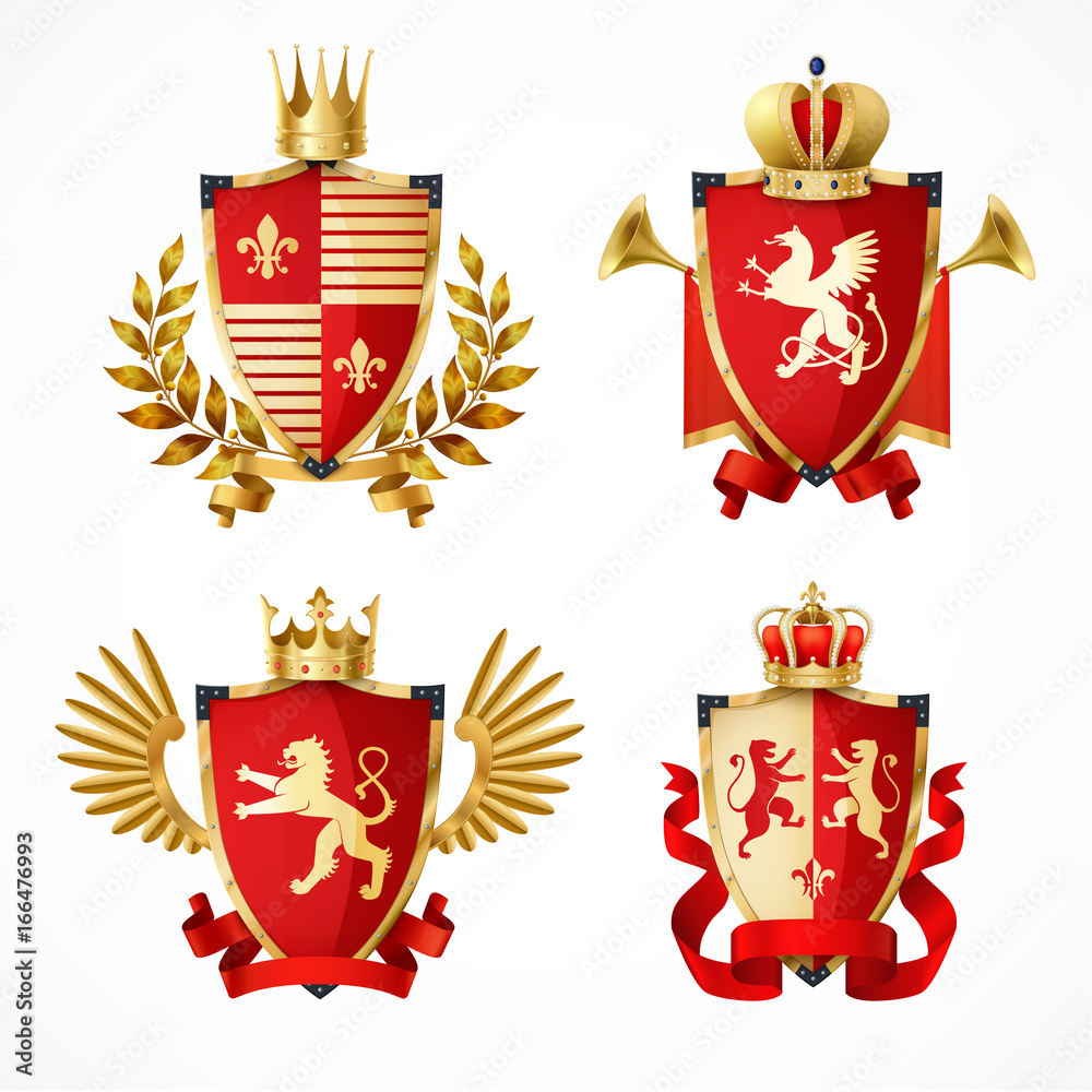 Sticker Heraldic Coat Of Arms Set