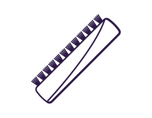 Brush for cleaning vector icon. Clearing element isolated on white background.