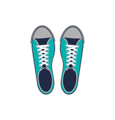 Hipster sneakers isolated vector icon. Outdoor sport activity, modern casual shoes illustration.